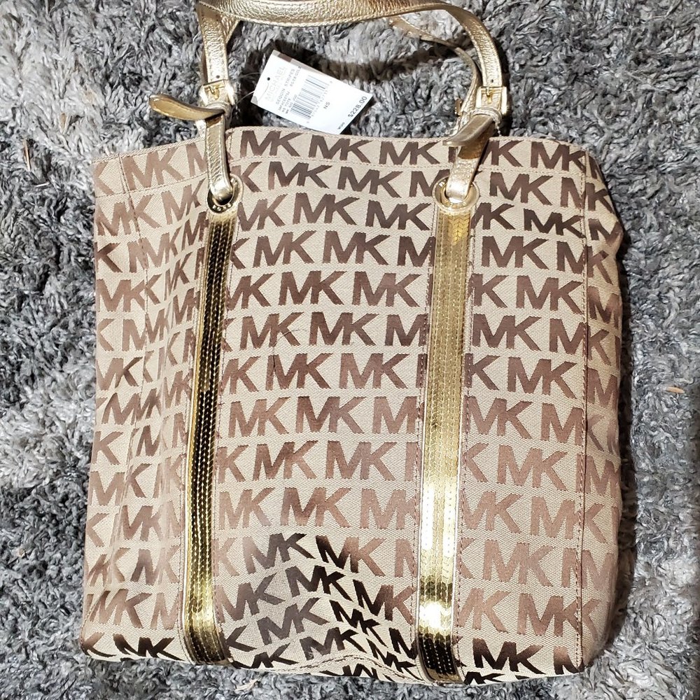 Michael Kors Purse Sequin Stripes
